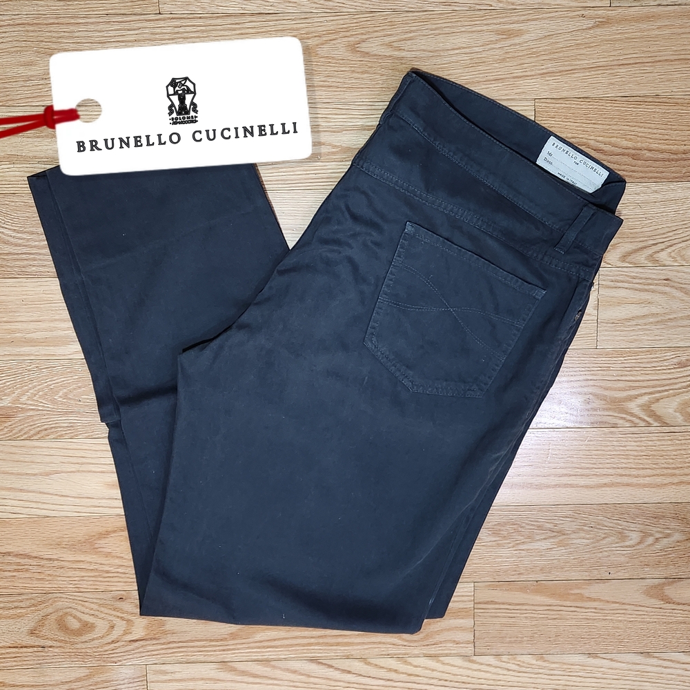 Brunello Cucinelli Pants Made In Italy Cotton Size 56